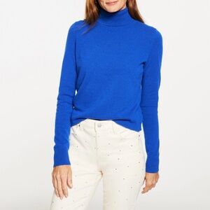 Lands' End Vibrant Blue Turtleneck